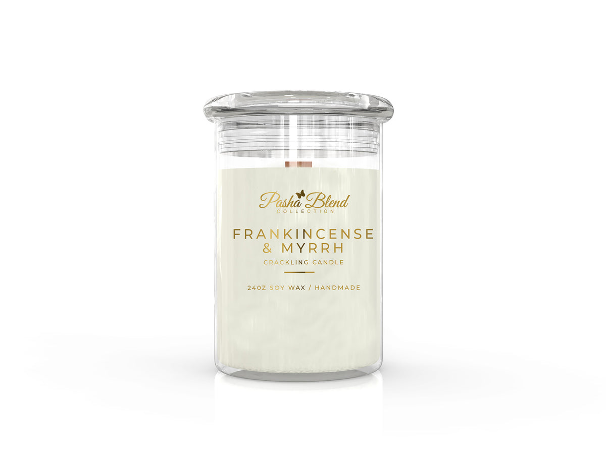 Frankincense and Myrrh Crackling Candle – Pasha Blend Collection